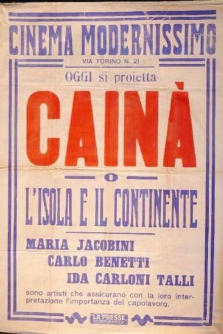 Cainà – L’isola e il continente (1922)